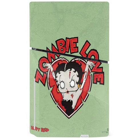 Betty Boop Zombie Love PS5 Slim Disk Bundle Skin