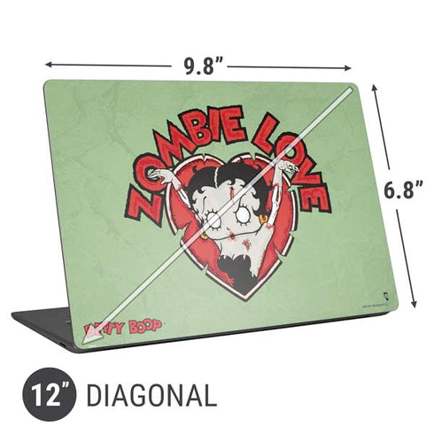 Betty Boop Zombie Love Universal Laptop 12in (9.8 x 6.8in) Skin
