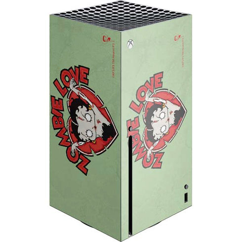 Betty Boop Zombie Love Xbox Series X Console Skin