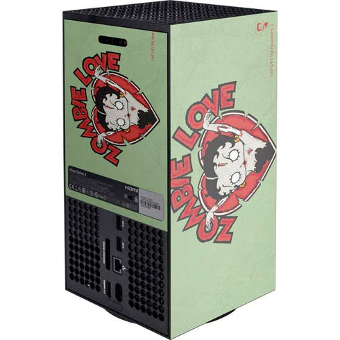 Betty Boop Zombie Love Xbox Series X Console Skin