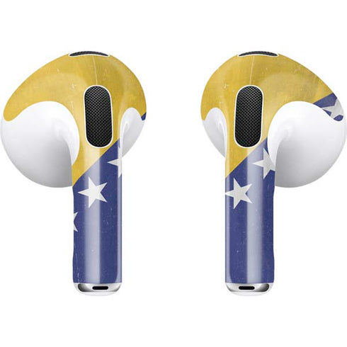 Bosnia and Herzegovina Flag Distressed Apple AirPods (3rd Gen 2021) Skin