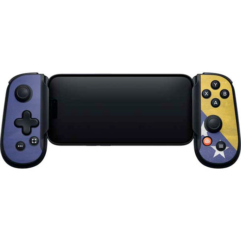 Bosnia and Herzegovina Flag Distressed Backbone One for iPhone Game Controller Skin