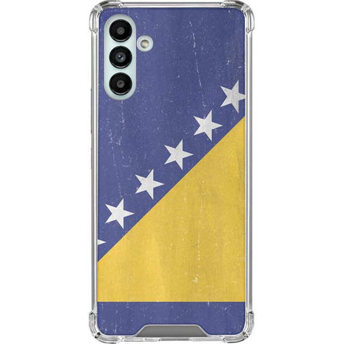 Bosnia and Herzegovina Flag Distressed Galaxy A13 5G Clear Case