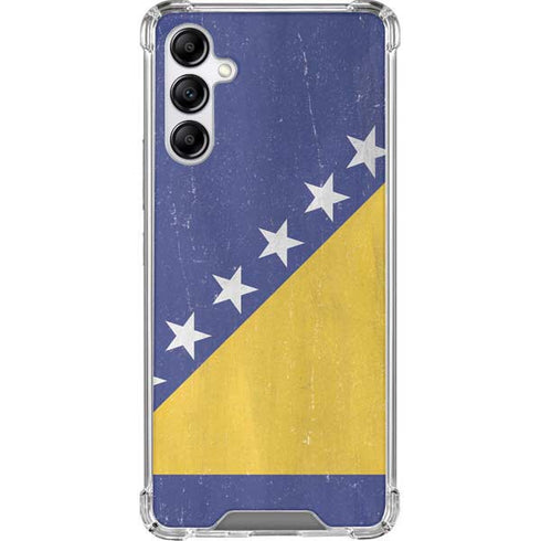 Bosnia and Herzegovina Flag Distressed Galaxy A14 5G Clear Case