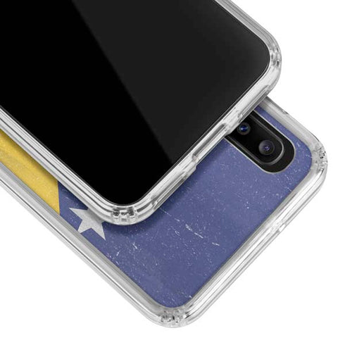 Bosnia and Herzegovina Flag Distressed Galaxy A30 Clear Case