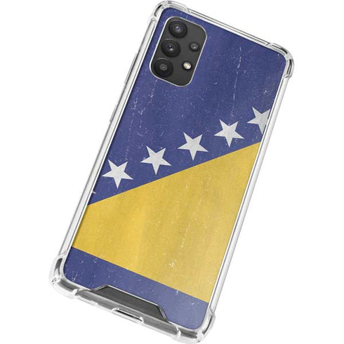 Bosnia and Herzegovina Flag Distressed Galaxy A32 5G Clear Case