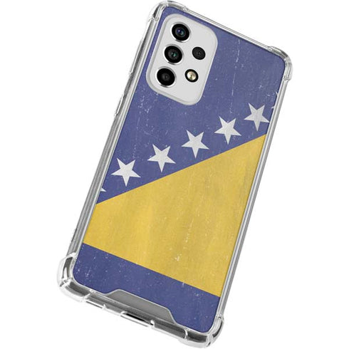 Bosnia and Herzegovina Flag Distressed Galaxy A33 5G Clear Case