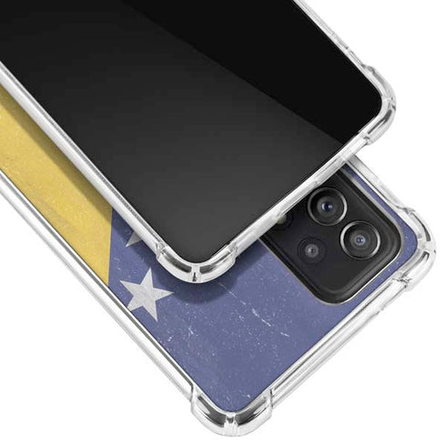 Bosnia and Herzegovina Flag Distressed Galaxy A72 5G Clear Case