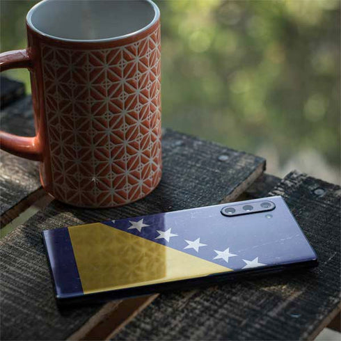 Bosnia and Herzegovina Flag Distressed Galaxy Note 10 Skin