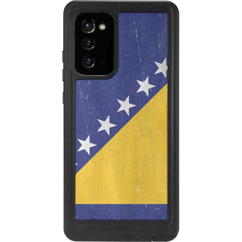 Bosnia and Herzegovina Flag Distressed Galaxy Note20 5G Waterproof Case