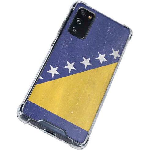 Bosnia and Herzegovina Flag Distressed Galaxy S20 FE Clear Case