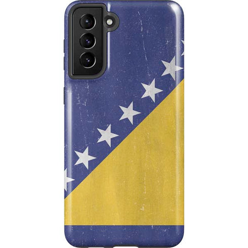 Bosnia and Herzegovina Flag Distressed Galaxy S21 FE Pro Case