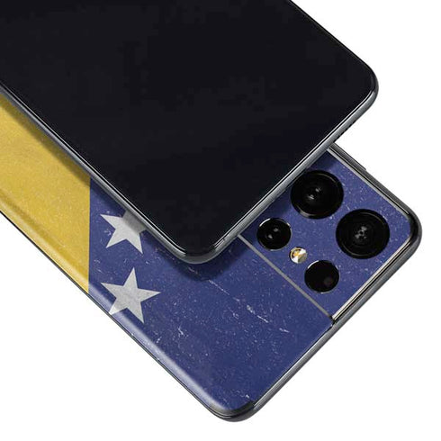 Bosnia and Herzegovina Flag Distressed Galaxy S21 Ultra 5G Skin