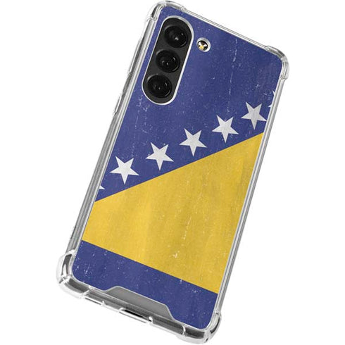 Bosnia and Herzegovina Flag Distressed Galaxy S23 Clear Case
