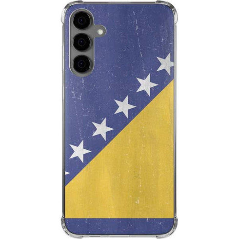 Bosnia and Herzegovina Flag Distressed Galaxy S24 Plus Clear Case