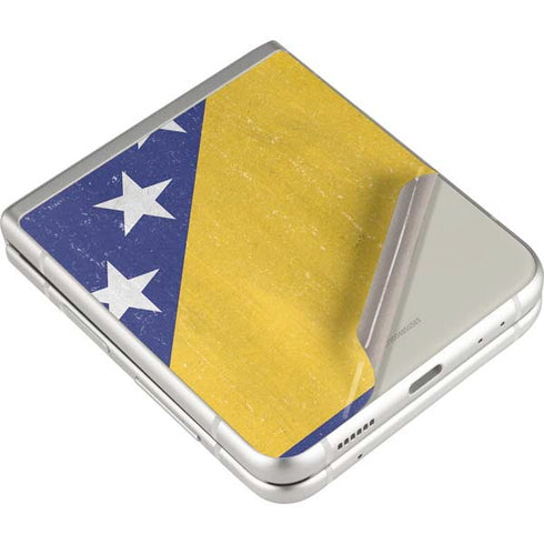 Bosnia and Herzegovina Flag Distressed Galaxy Z Flip3 5G Skin