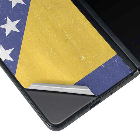 Bosnia and Herzegovina Flag Distressed Galaxy Z Fold3 5G Skin