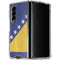 Bosnia and Herzegovina Flag Distressed Galaxy Z Fold4 5G Clear Case