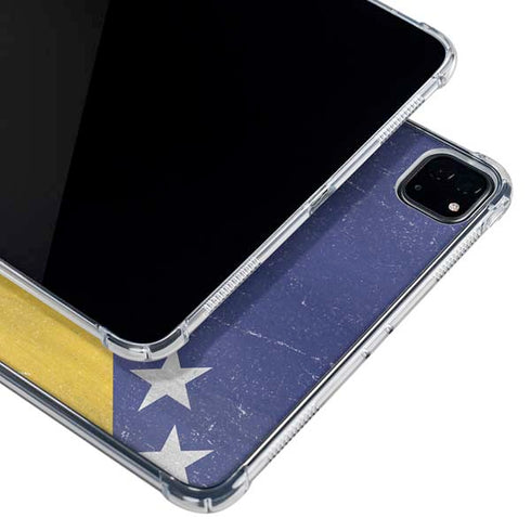 Bosnia and Herzegovina Flag Distressed iPad Pro 12.9in (2020) Clear Case