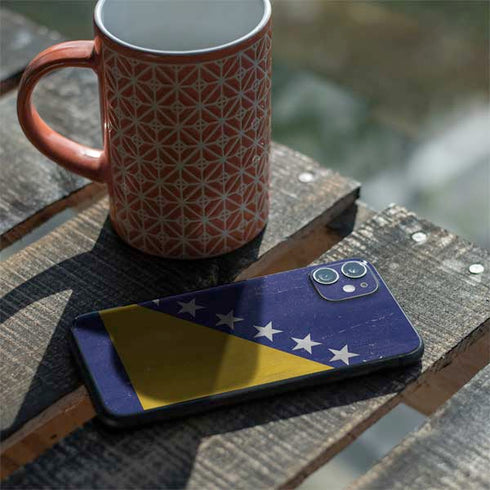 Bosnia and Herzegovina Flag Distressed iPhone 11 Skin