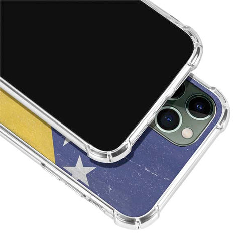 Bosnia and Herzegovina Flag Distressed iPhone 12 Pro Clear Case