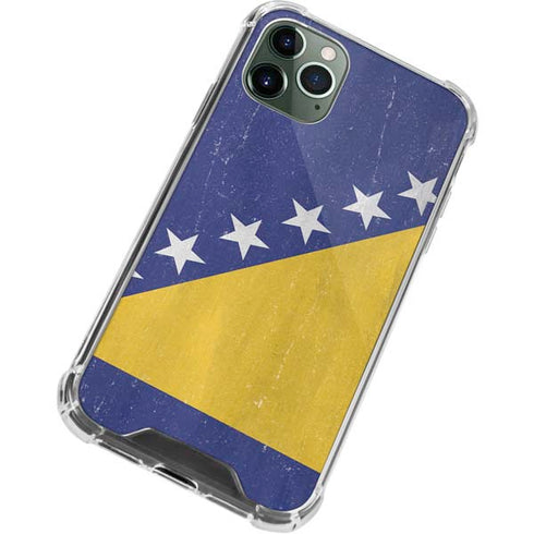 Bosnia and Herzegovina Flag Distressed iPhone 12 Pro Clear Case