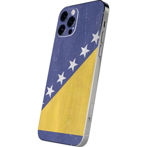 Bosnia and Herzegovina Flag Distressed iPhone 12 Pro Max Skin