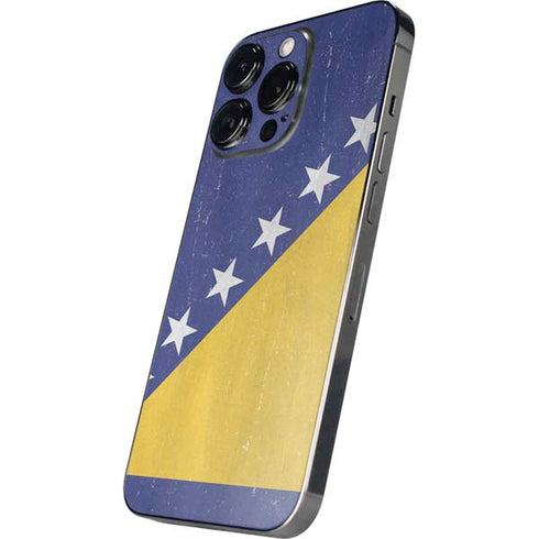 Bosnia and Herzegovina Flag Distressed iPhone 13 Pro Max Skin