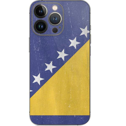 Bosnia and Herzegovina Flag Distressed iPhone 13 Pro Skin