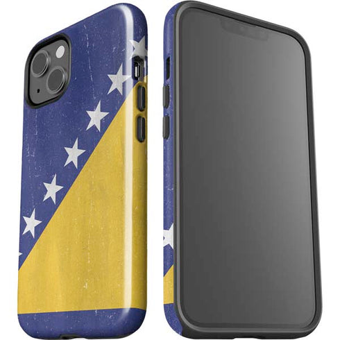 Bosnia and Herzegovina Flag Distressed iPhone 15 Plus Impact Case