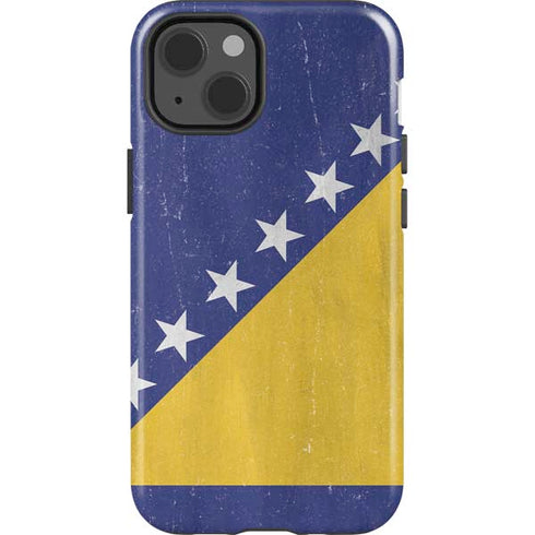 Bosnia and Herzegovina Flag Distressed iPhone 15 Impact Case