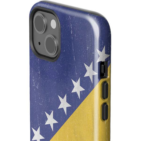 Bosnia and Herzegovina Flag Distressed iPhone 15 Impact Case