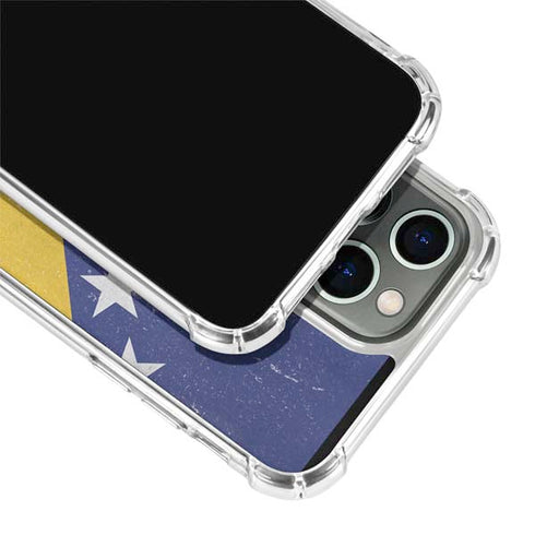 Bosnia and Herzegovina Flag Distressed iPhone 15 Pro Clear Case