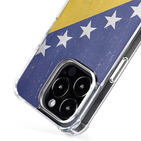 Bosnia and Herzegovina Flag Distressed iPhone 15 Pro MagSafe Case