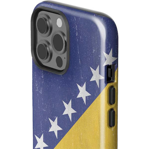 Bosnia and Herzegovina Flag Distressed iPhone 15 Pro Max Impact Case