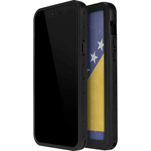 Bosnia and Herzegovina Flag Distressed iPhone 15 Waterproof Case