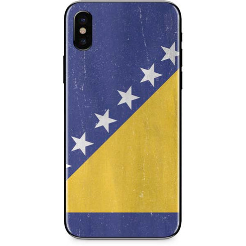 Bosnia and Herzegovina Flag Distressed iPhone X Skin