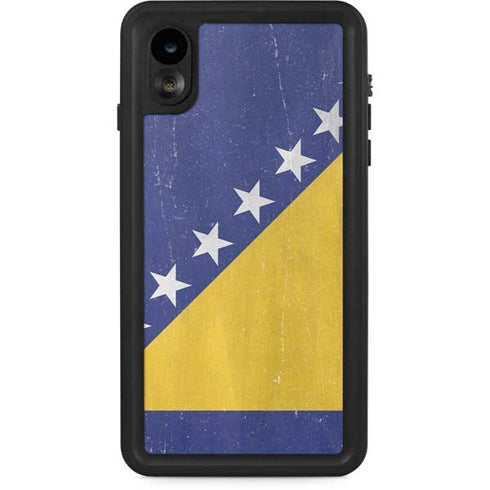 Bosnia and Herzegovina Flag Distressed iPhone XR Waterproof Case