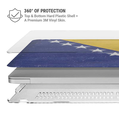 Bosnia and Herzegovina Flag Distressed MacBook Air 13in M1 (2021) Case plus Skin