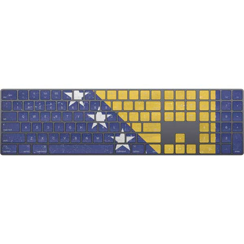 Bosnia and Herzegovina Flag Distressed Magic Keyboard with Numeric Keypad Skin