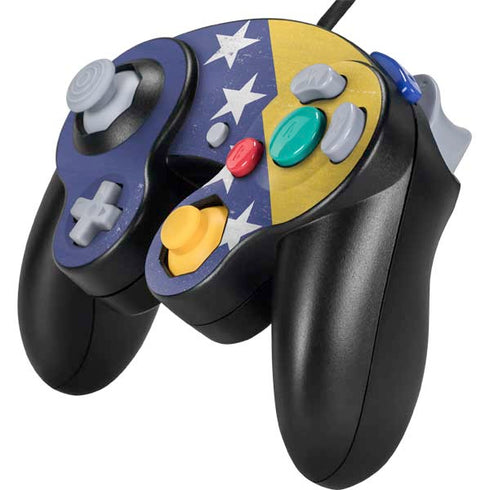 Bosnia and Herzegovina Flag Distressed Nintendo GameCube Controller Skin