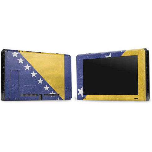 Bosnia and Herzegovina Flag Distressed Nintendo Switch Bundle Skin