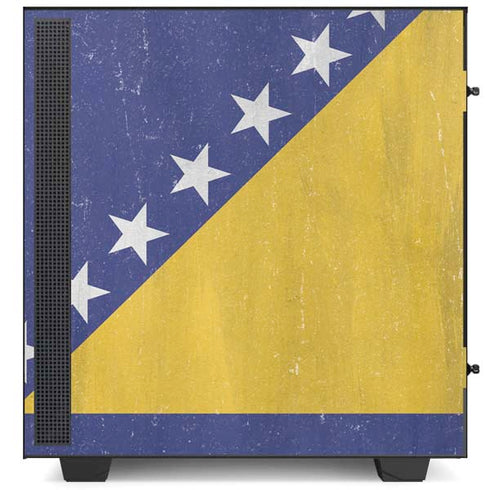 Bosnia and Herzegovina Flag Distressed NZXT H510 Compact ATX Mid-Tower Case Skin