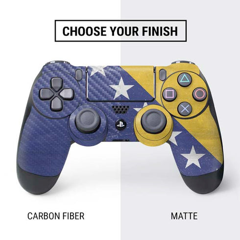 Bosnia and Herzegovina Flag Distressed PS4 Controller Skin