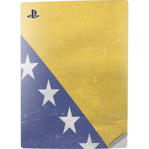 Bosnia and Herzegovina Flag Distressed PS5 Digital Edition Console Skin