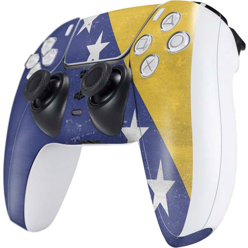 Bosnia and Herzegovina Flag Distressed PS5 Controller Skin