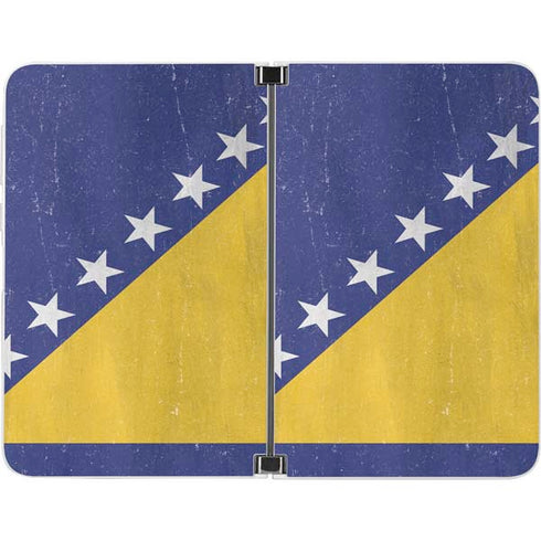 Bosnia and Herzegovina Flag Distressed Surface Duo Skin