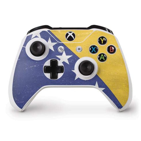 Bosnia and Herzegovina Flag Distressed Xbox One S Controller Skin