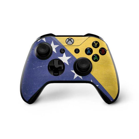 Bosnia and Herzegovina Flag Distressed Xbox One X Controller Skin