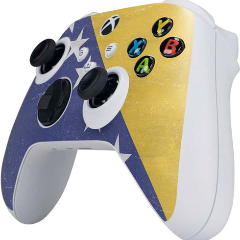 Bosnia and Herzegovina Flag Distressed Xbox Series S Controller Skin